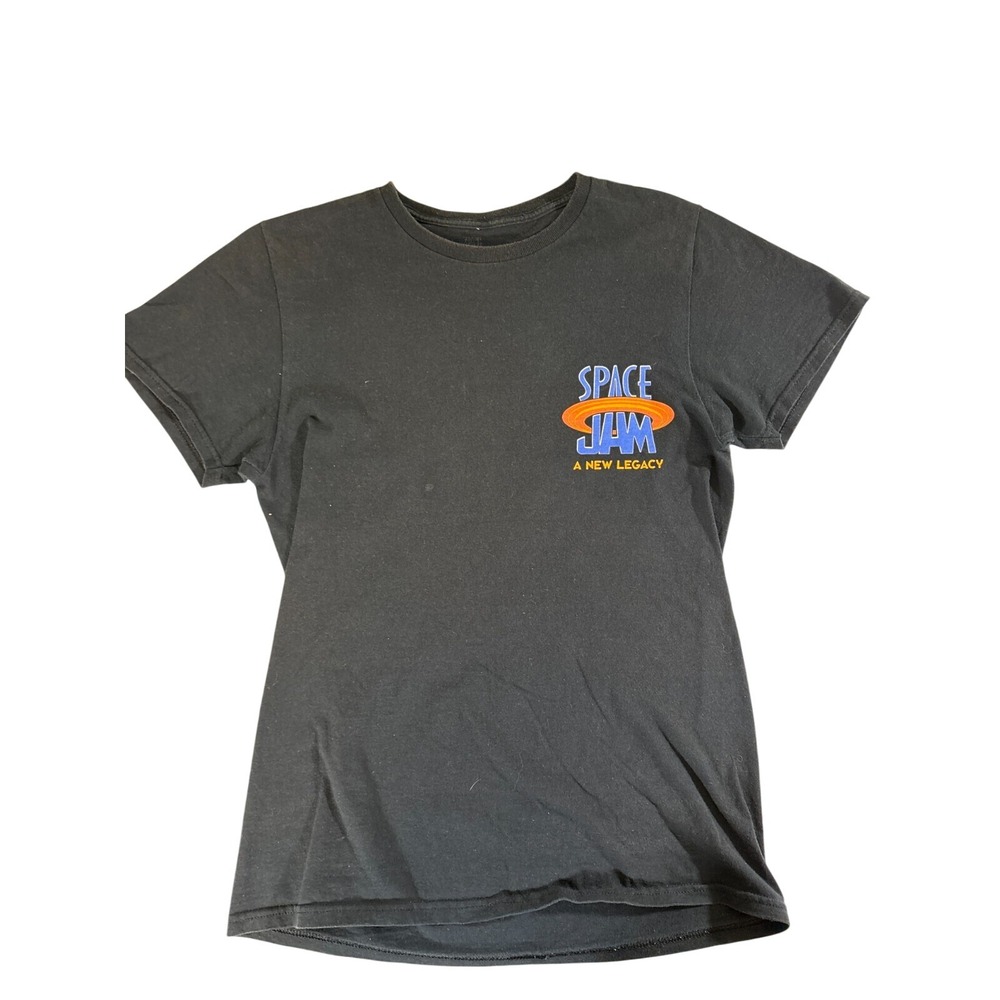 Space Jam A New Legacy Tune Squad Black Graphic T-Shirt Small Bugs Daffy Taz